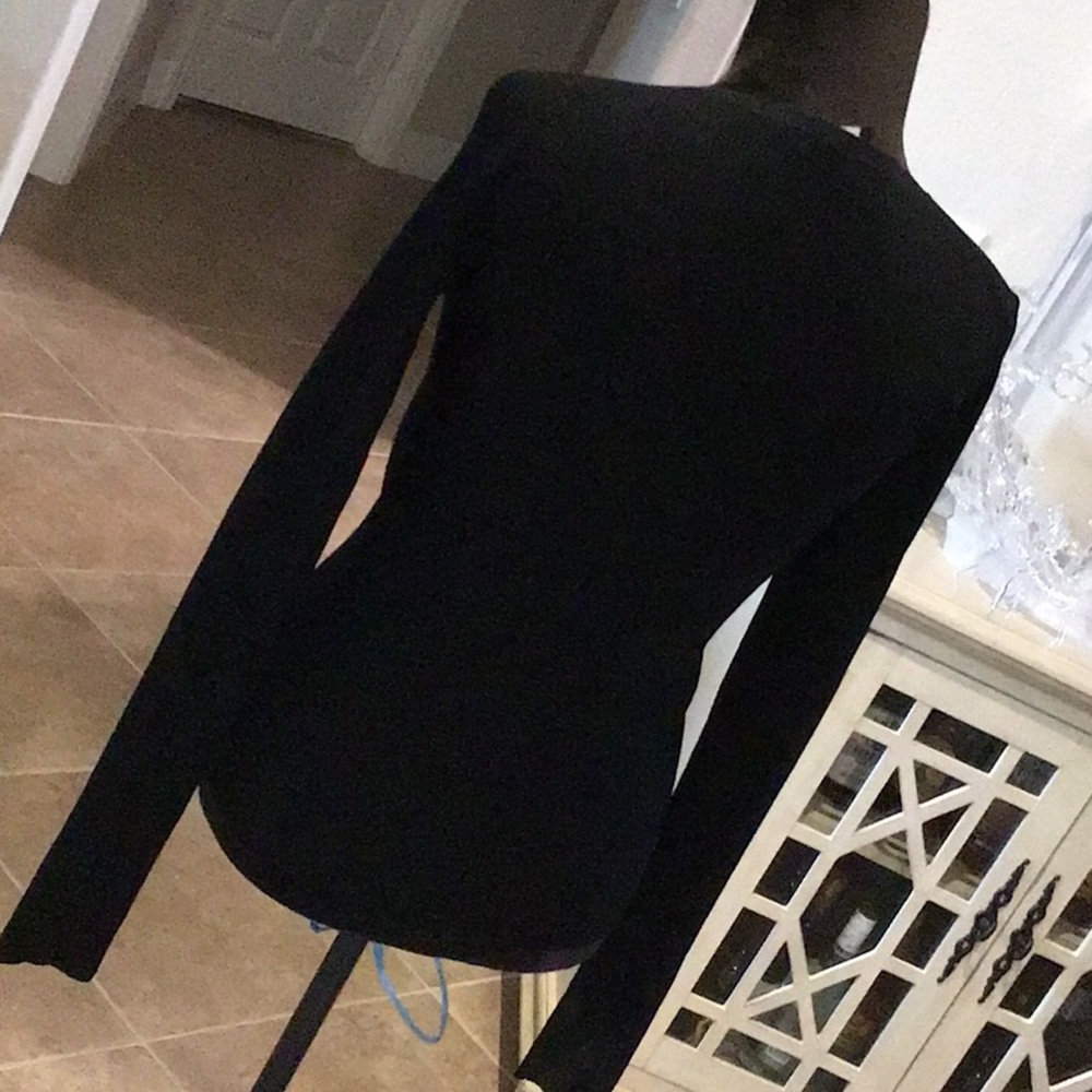 Theory Wooster Crepe Knit Basic Crew, Black, Size… - image 6